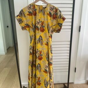 Ulla Johnson Yellow Floral Maxi Dress